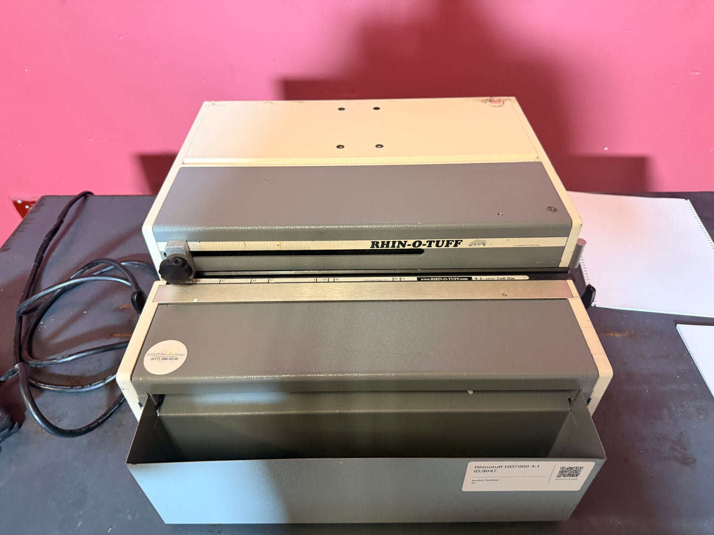 RHIN-O-TUFF HD7000 Paper Punch Machine w/ 4:1