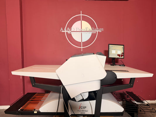 Used Glunz & Jensen iCTP PlateWriter 3000 computer-to-plate system by AA&D PressExchange front view
