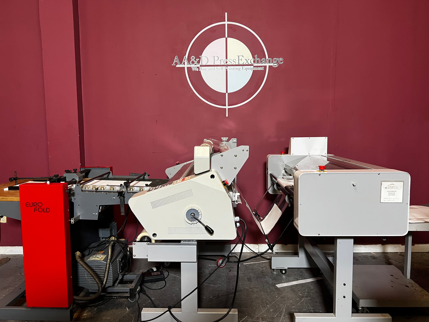 Used GBC 1244 WF Laminator Cutter AA&D PressExchange laminating and mounting large-format graphics