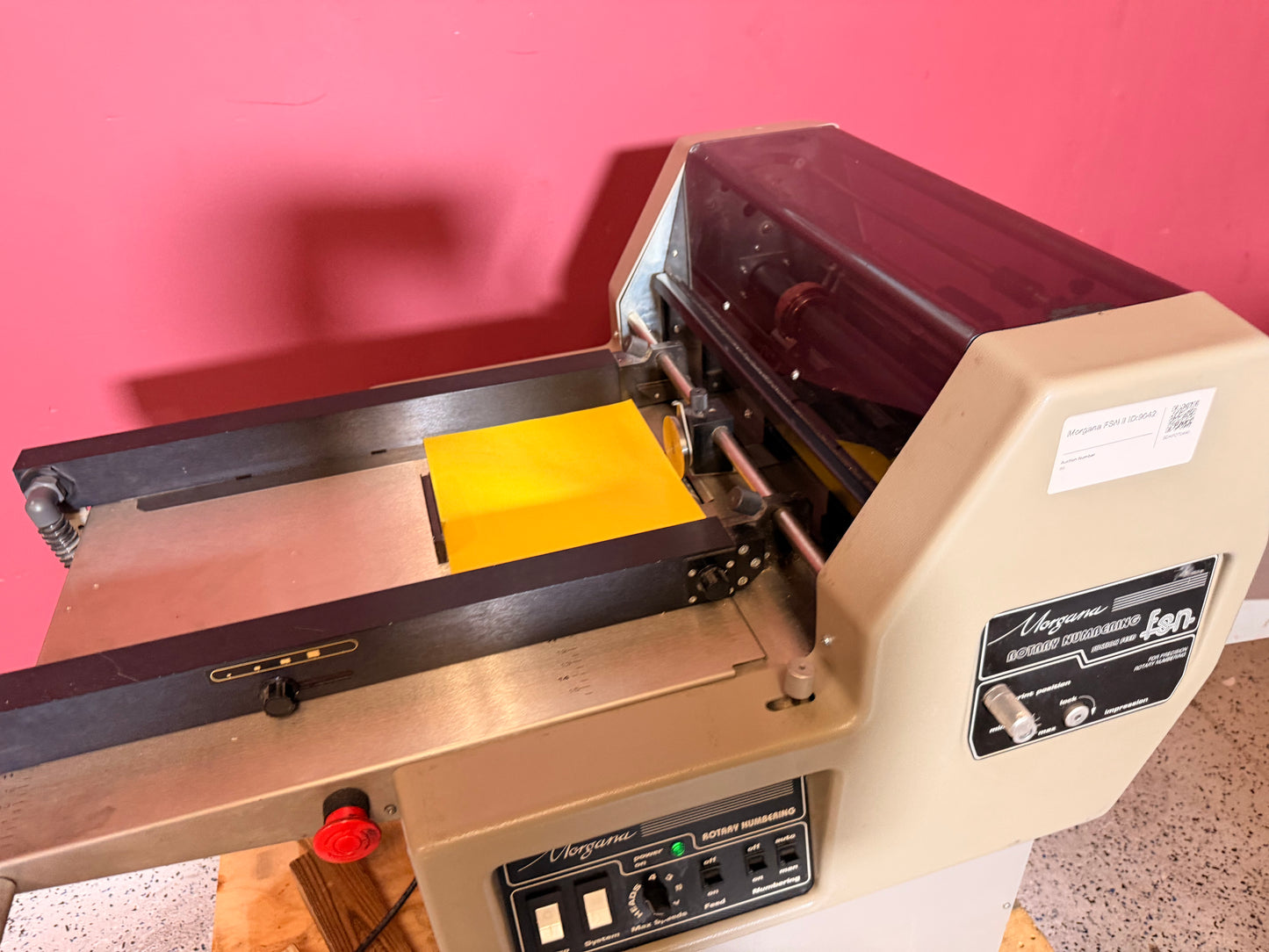 Morgana FSN ll Rotary Numbering Machine