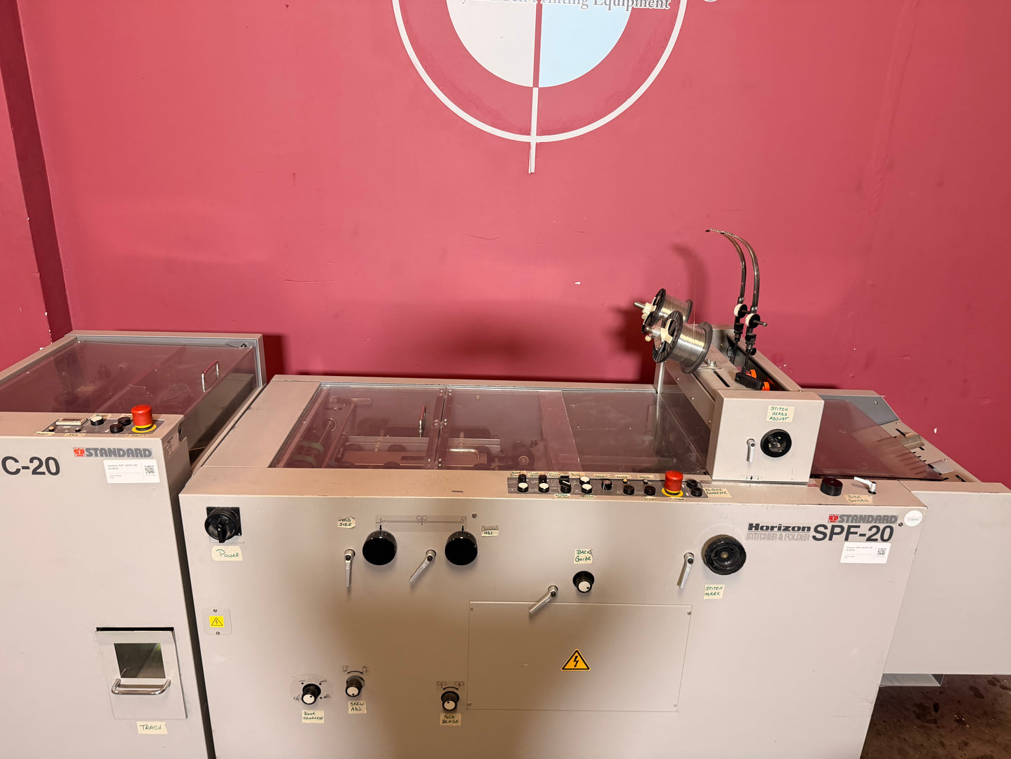 Used Horizon SPF-20 stitching and folding unit high speed booklet maker