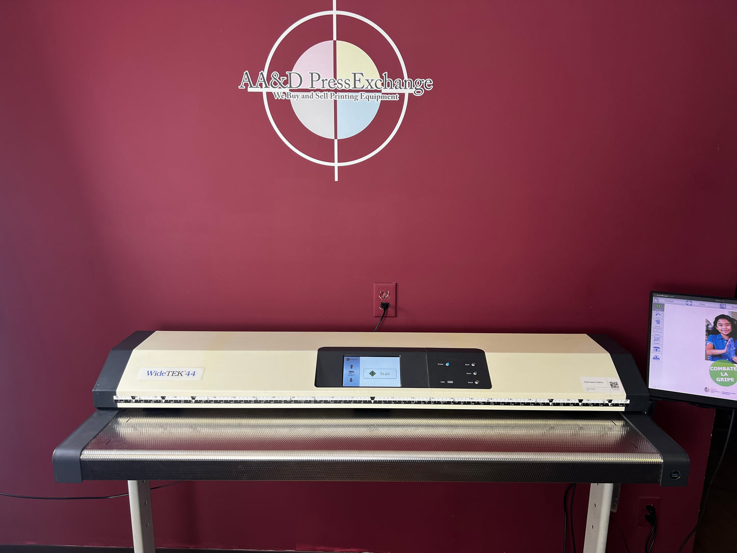 Used Image Access WideTek 44 wide-format professional scanner on stand | AA&D PressExchange