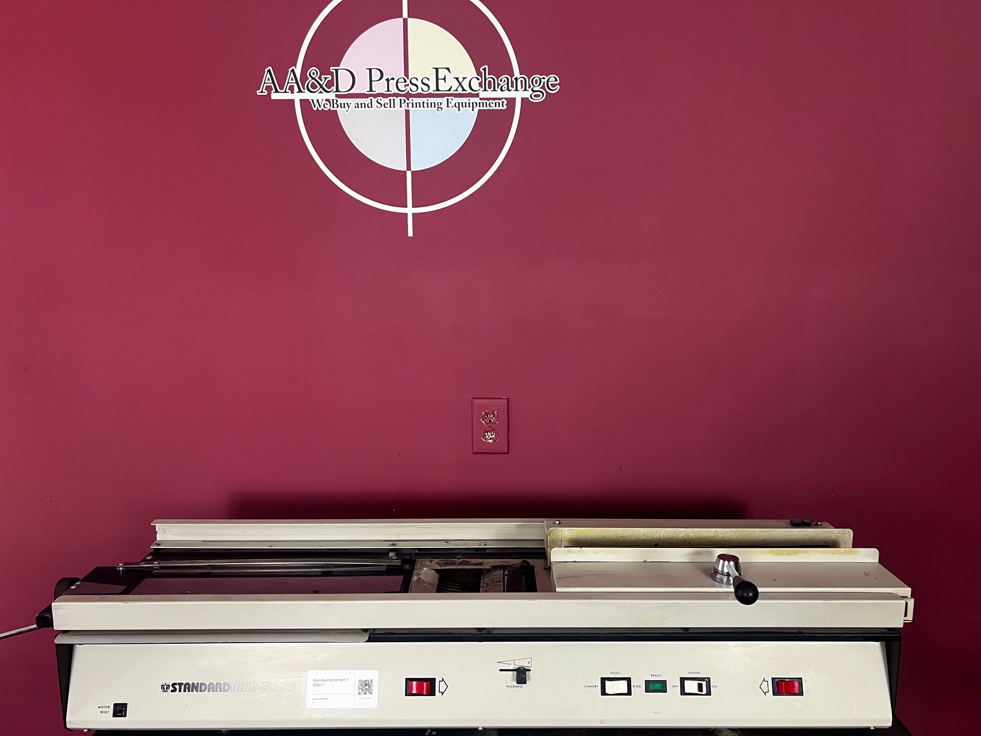 Used Standard BindFast 5 small adhesive binding and padding machine – AA&D PressExchange