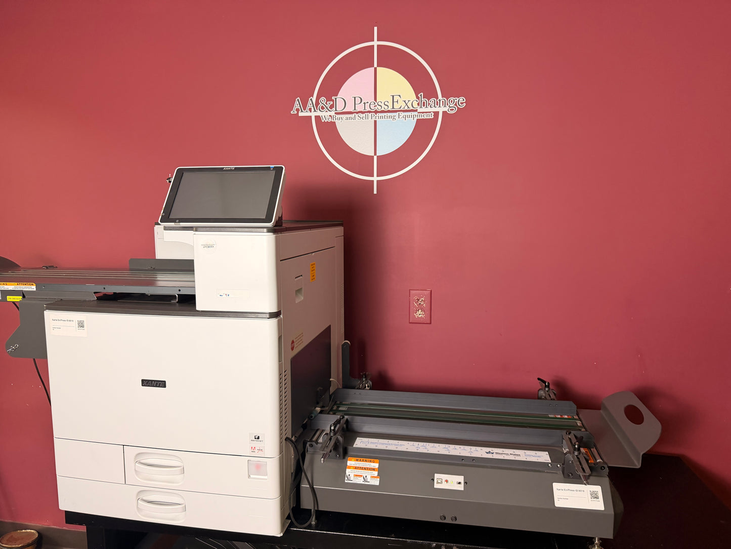 Used Xante En Press Envelope Printer Low meter 3K side view desktop printing system
