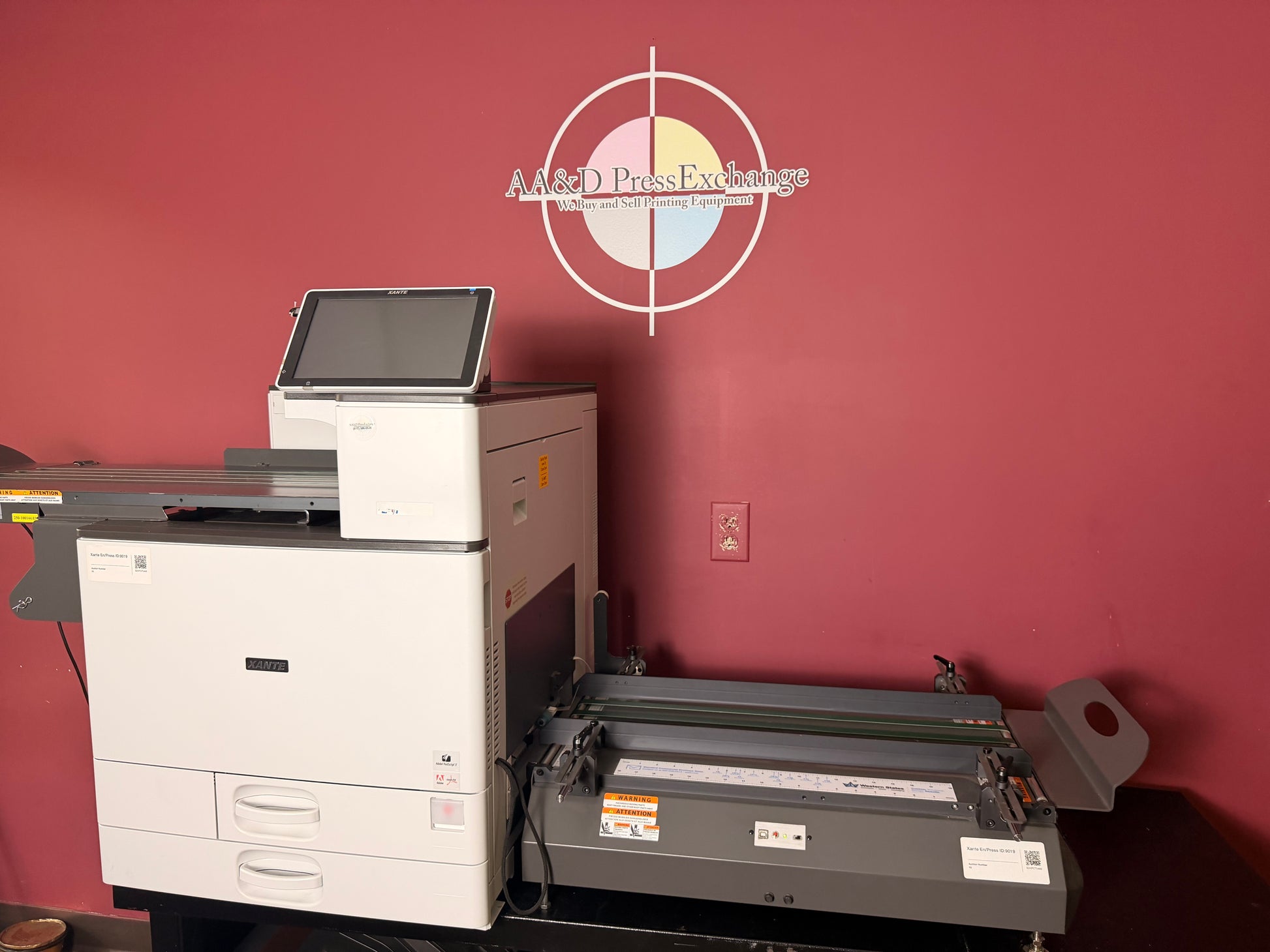 Used Xante En Press Envelope Printer Low meter 3K side view desktop printing system
