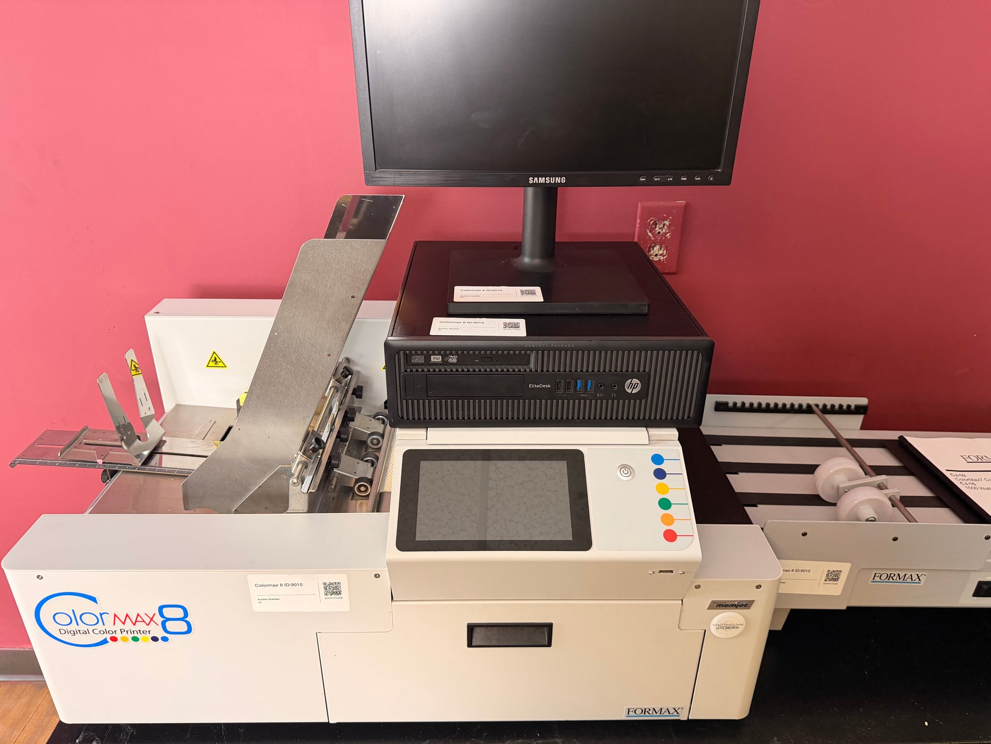 Used Formax ColorMax8 Digital Color Printer top loading media feeder for envelopes