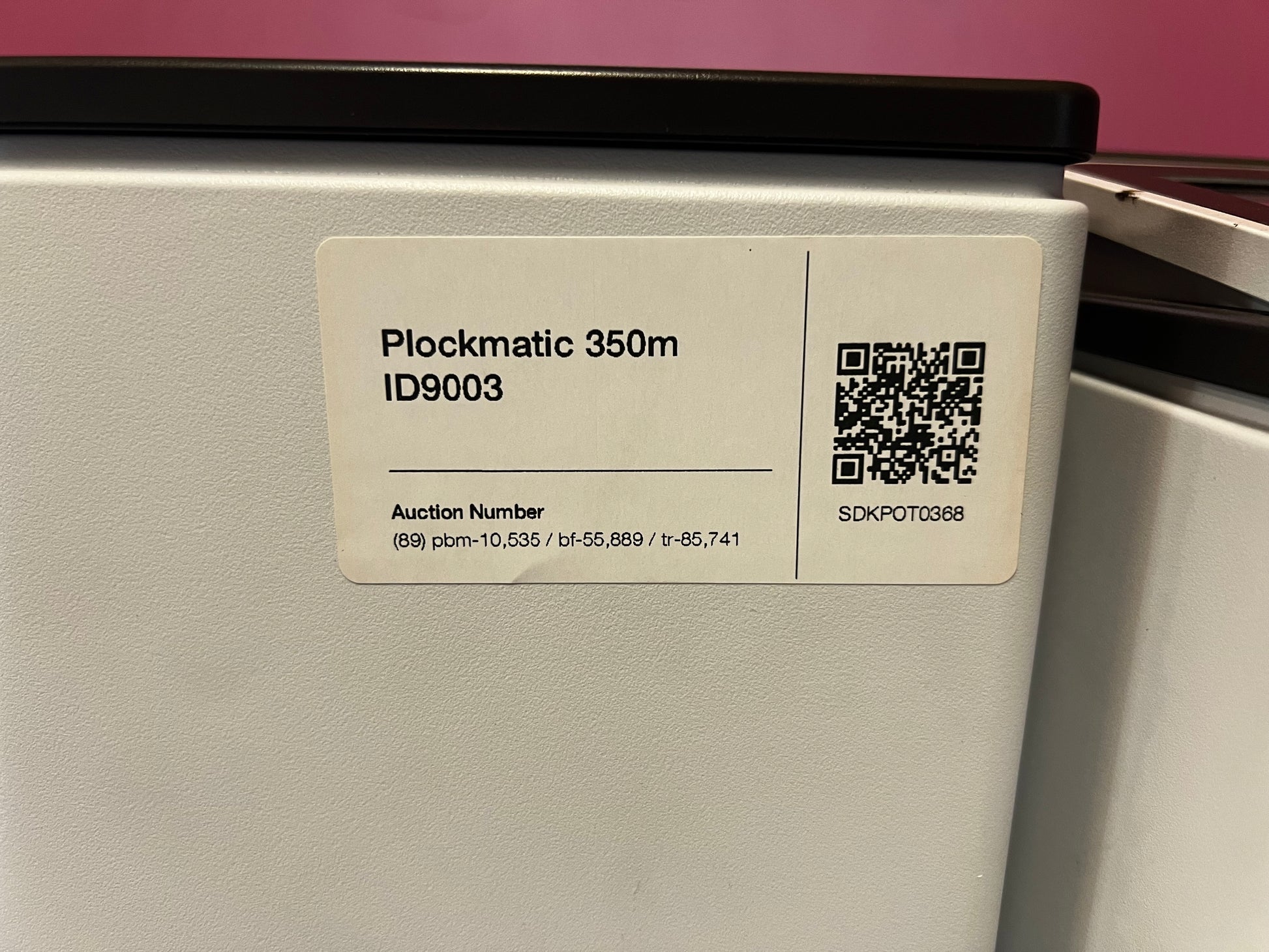 Used Plockmatic 350-M 85k meter booklet maker detailed close-up of folding and trimming section – AA&D PressExchange