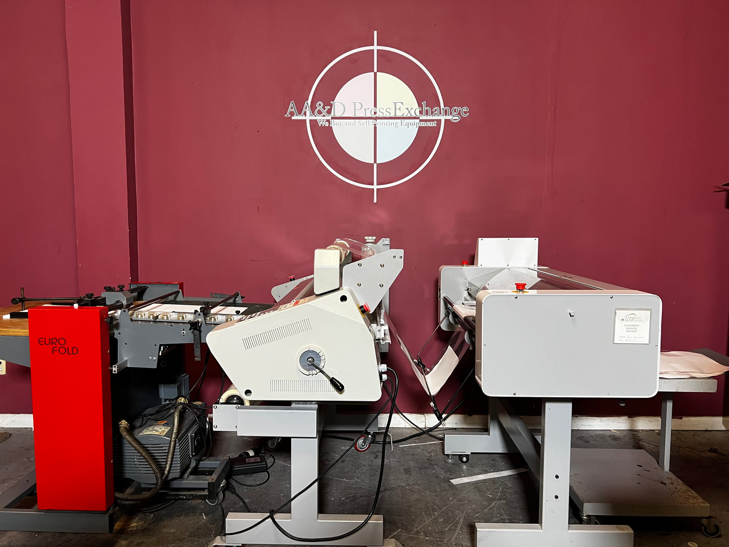 Used GBC 1244 WF Laminator Cutter AA&D PressExchange wide-format laminator for thermal and pressure films