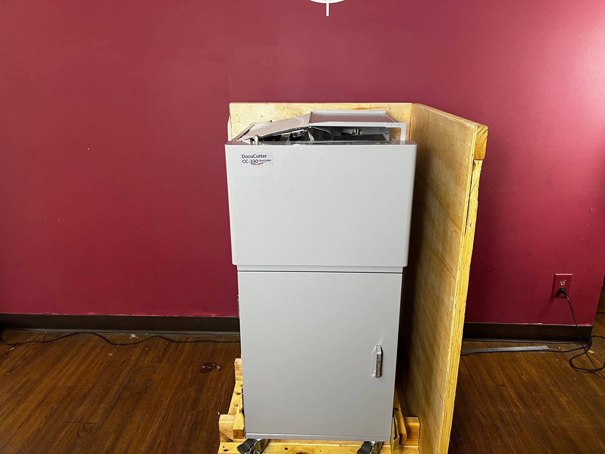Used Duplo CC-330 Card Cutter AA&D PressExchange compact desktop cutter for business cards