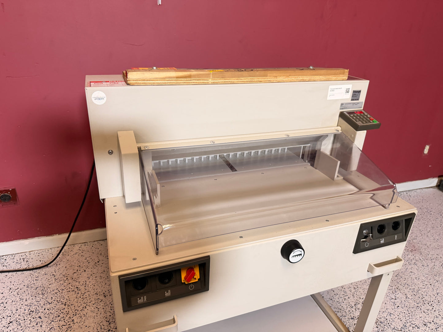 Triumph Ideal 6550-95 paper cutter for sale with advanced safety features
