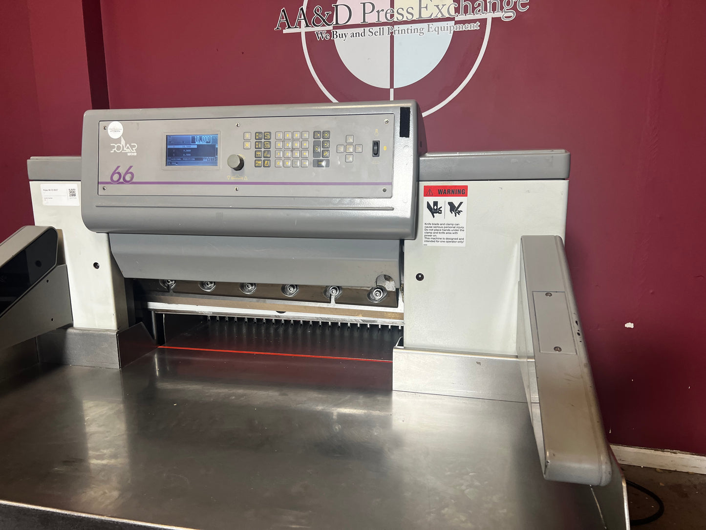 Used Polar 66 programmable paper cutter rear side – AA&D PressExchange