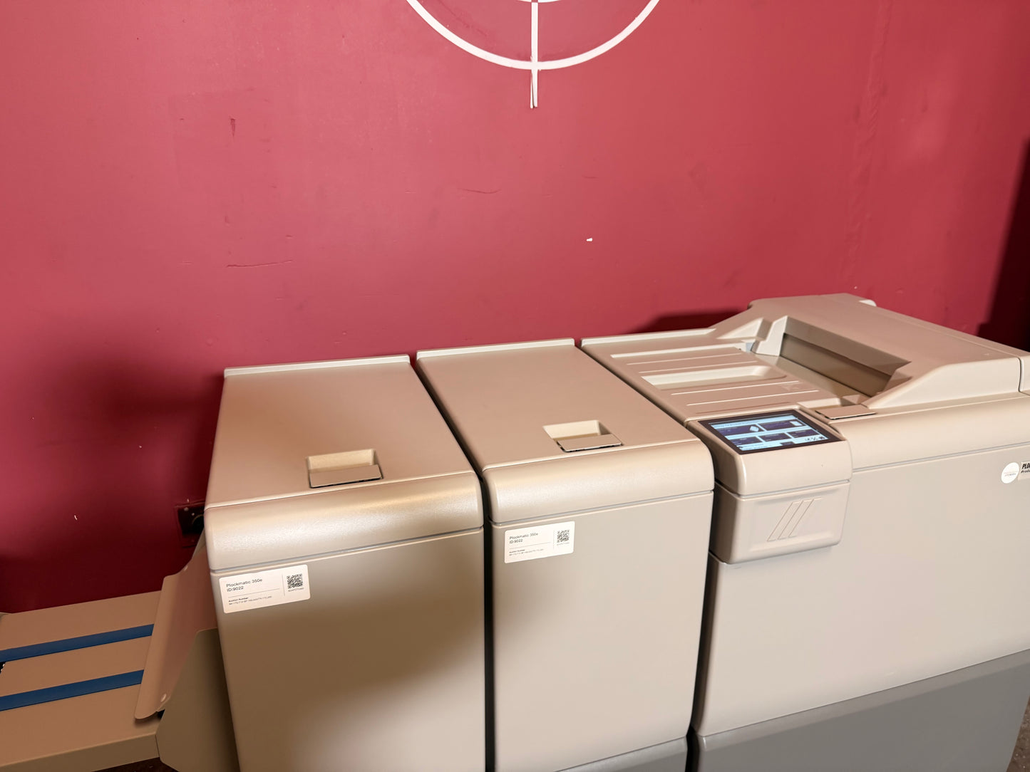 Plockmatic 350e booklet maker for sale with crease and bleed trim module