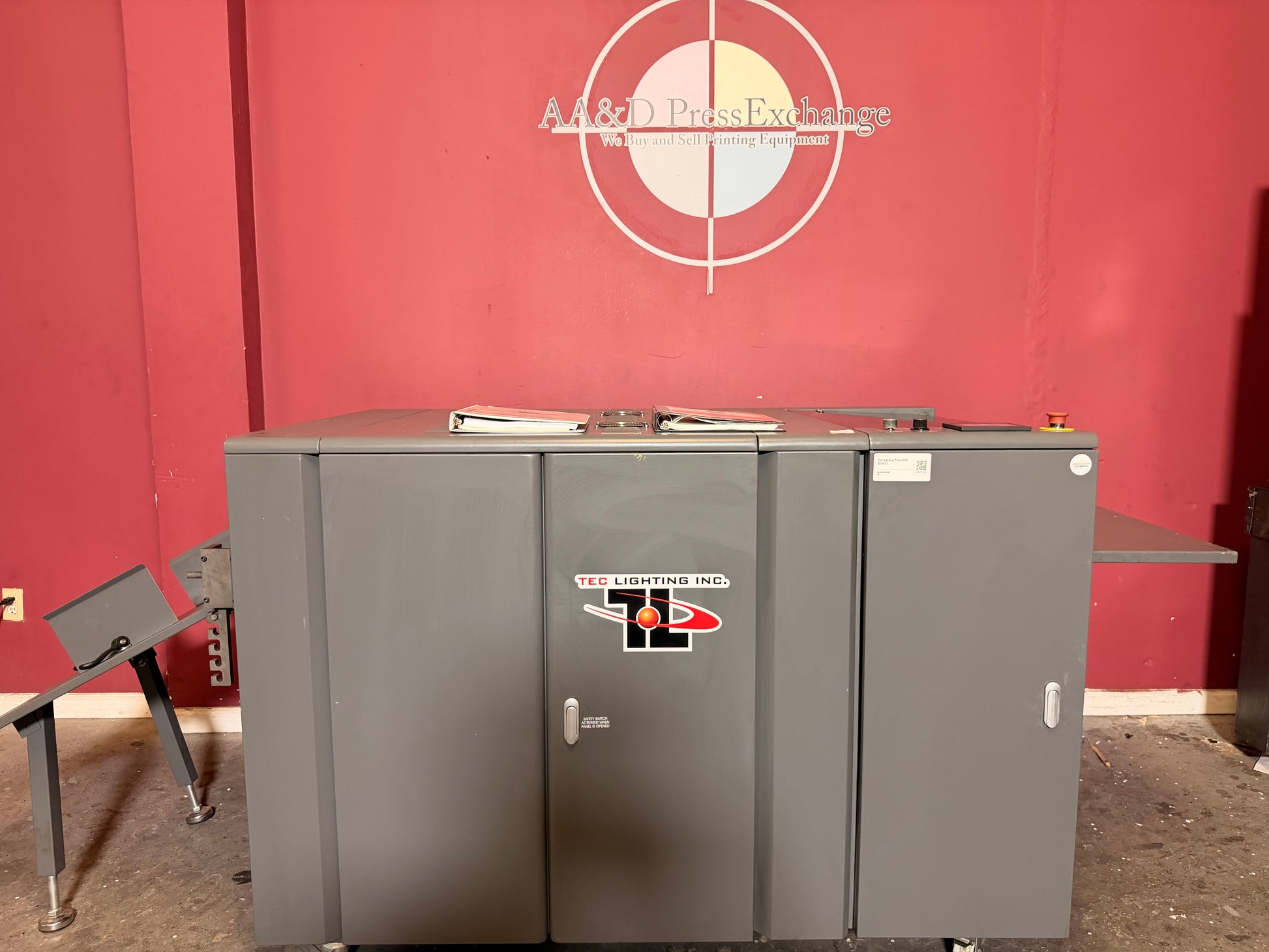 Used Tec Lighting Truv-21D UV Coater sheet path handling 150 to 600 GSM stock