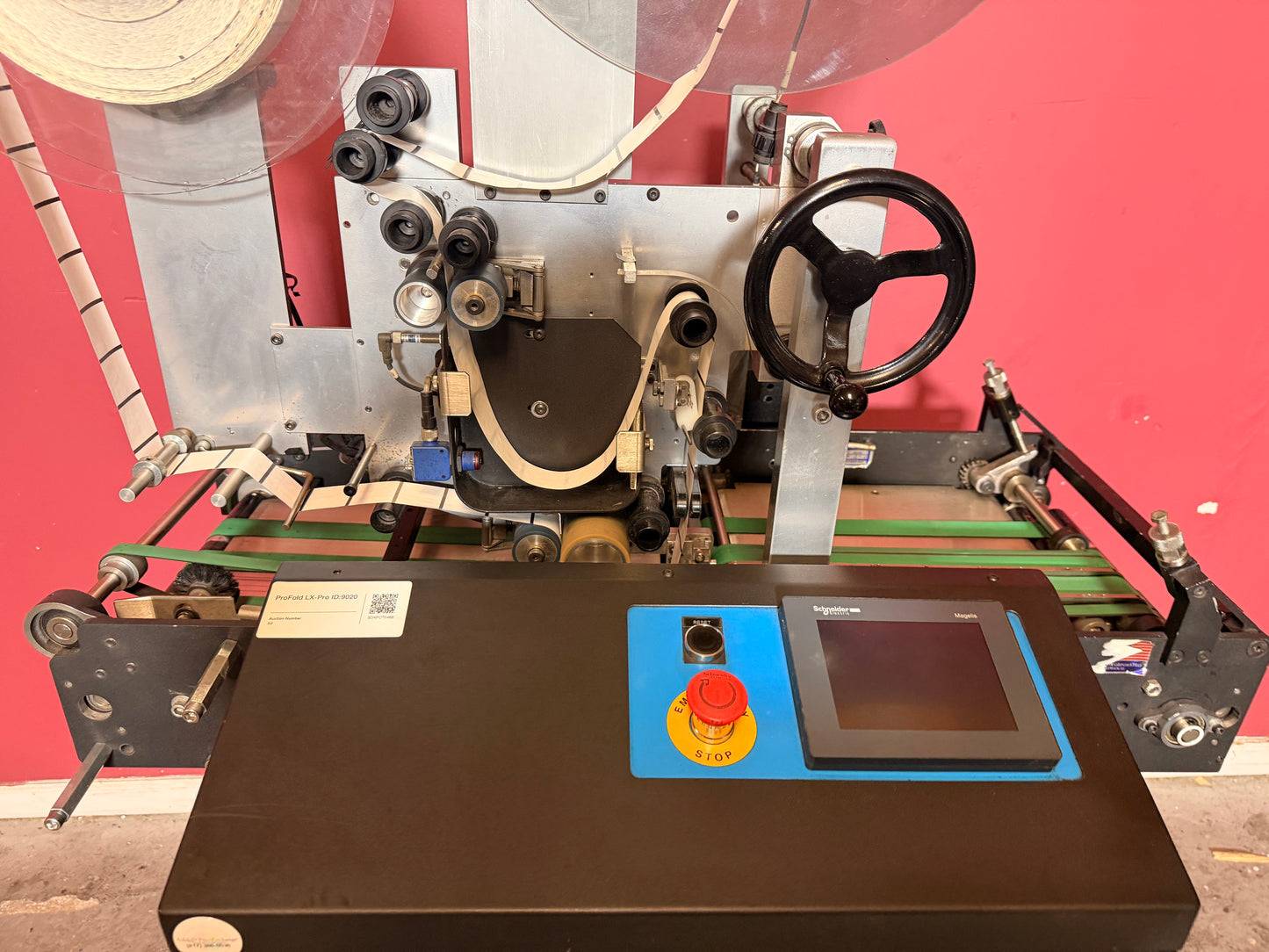 Used Profold LX-PRO tabbing machine venturi waste removal unit