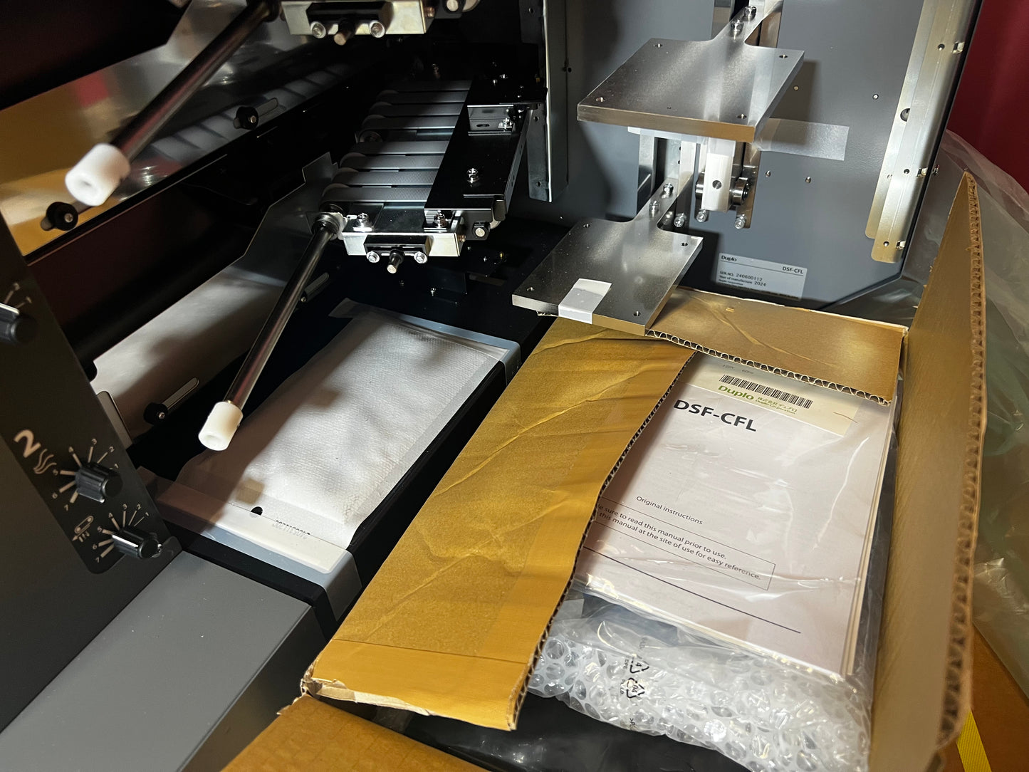 New Duplo DSF-CFL Sheet Cover Feeder mounted setup – AA&D PressExchange