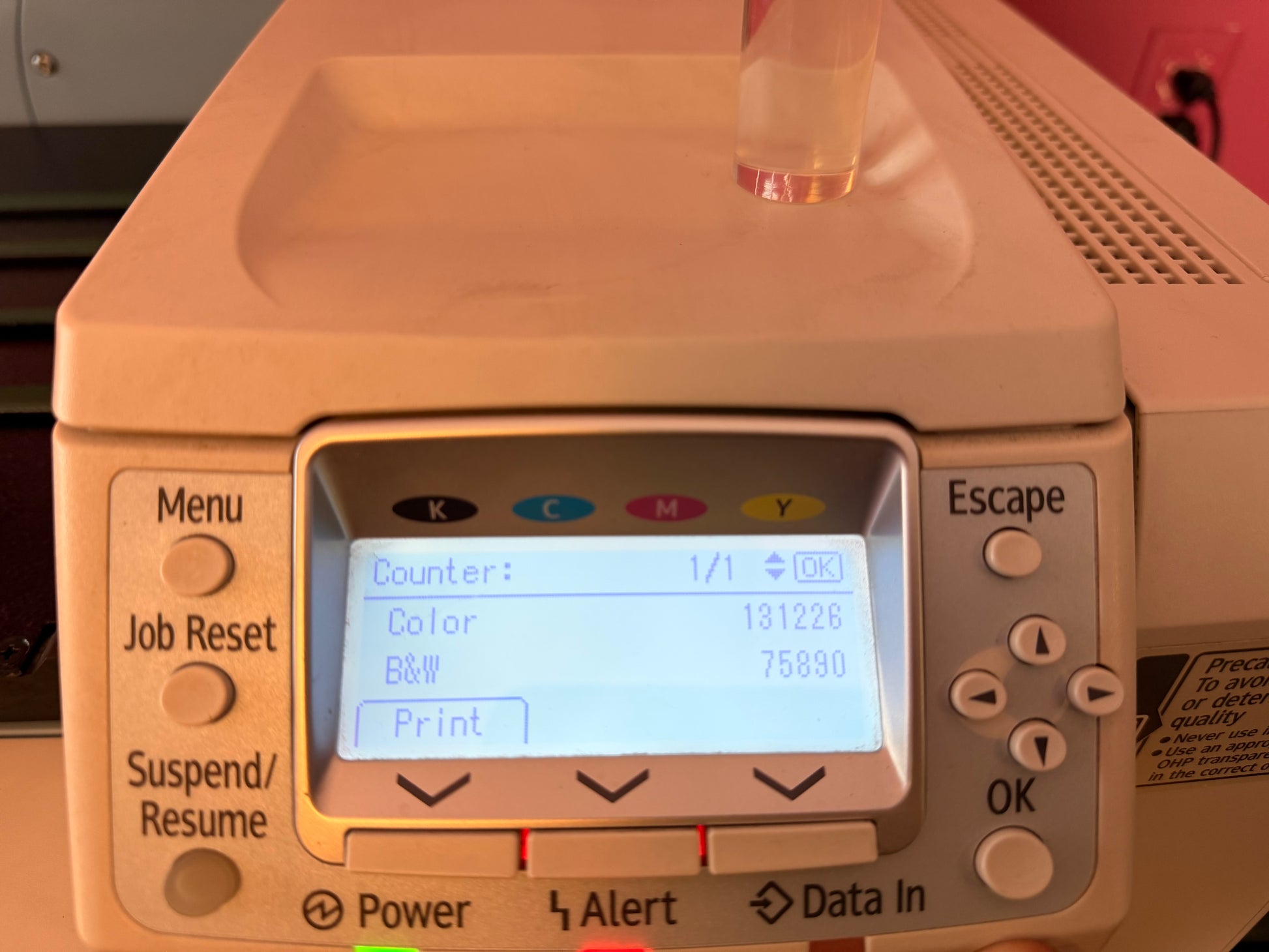 Used Xante Impressia 207 multimedia printer by AA&D PressExchange – detailed shot of printing mechanism