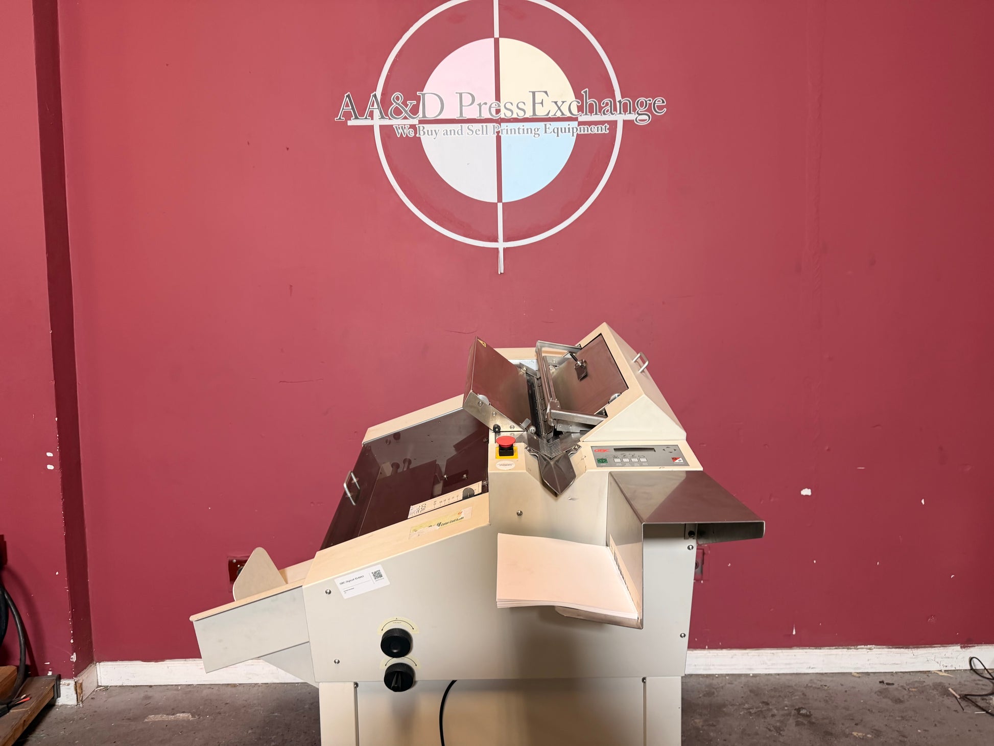 Used GBC DigiCoil Automatic Coil Inserter with document tray detail – AA&D PressExchange