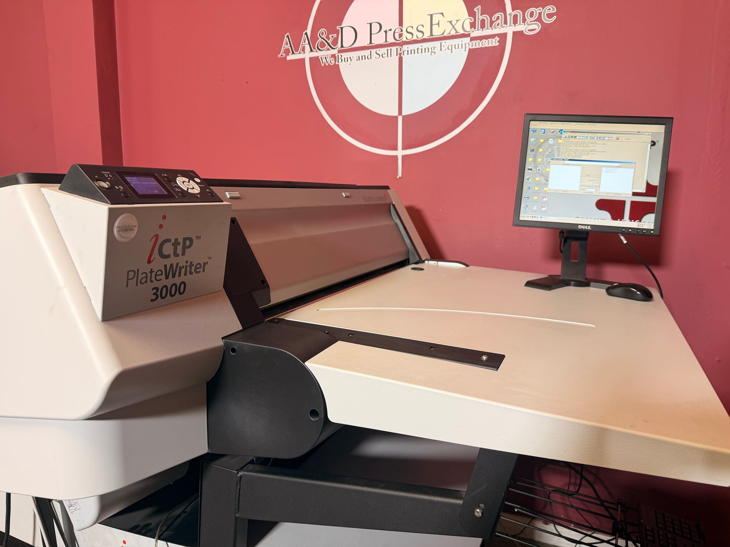 Used Glunz & Jensen iCTP PlateWriter 3000 CtP system for aluminum plates by AA&D PressExchange