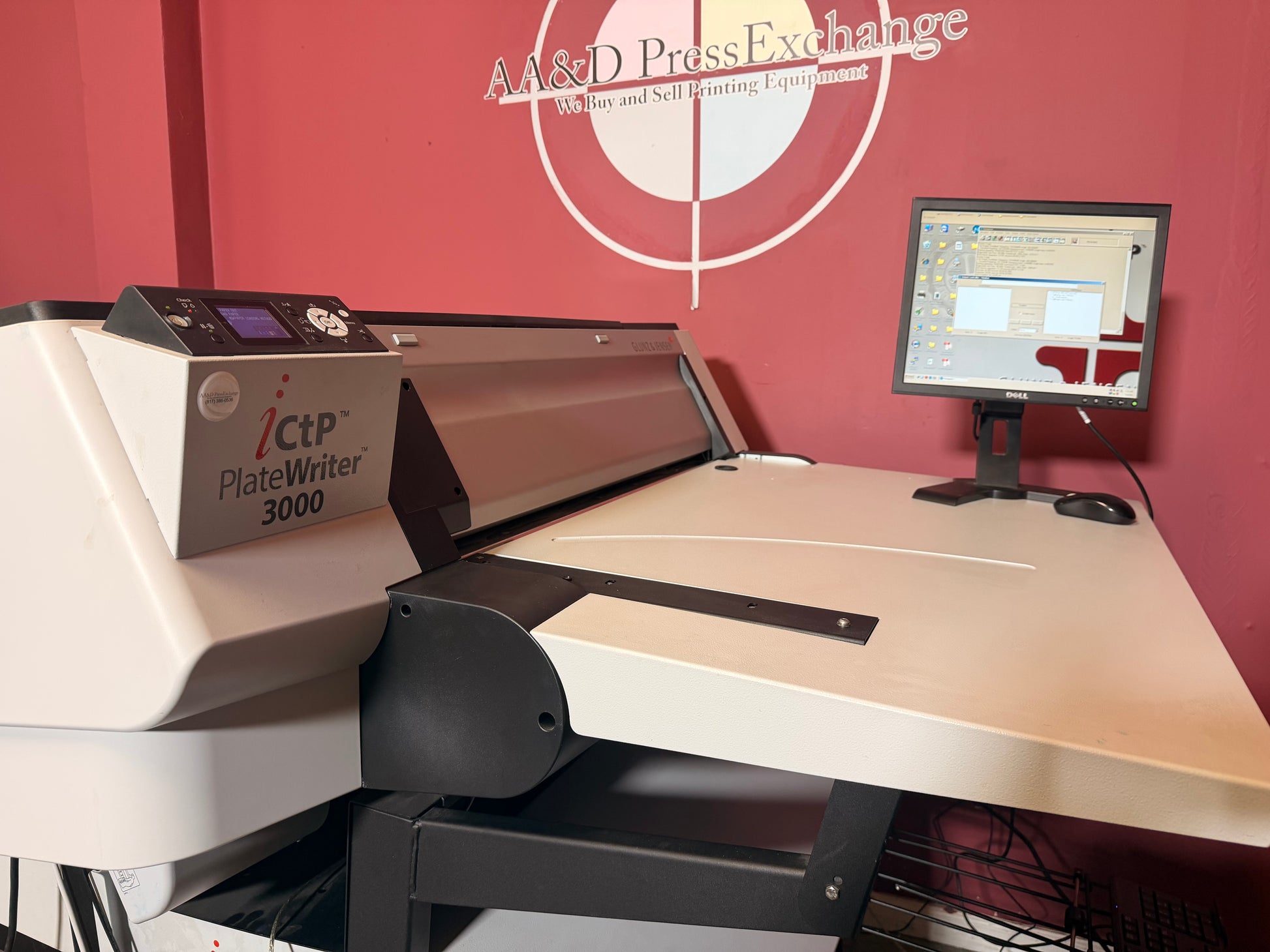 Used Glunz & Jensen iCTP PlateWriter 3000 CtP system for aluminum plates by AA&D PressExchange