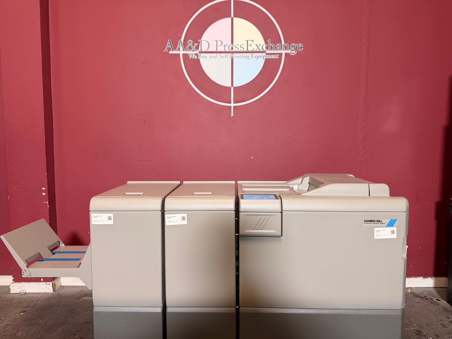 Used Plockmatic 350e booklet maker full machine overview professional finisher