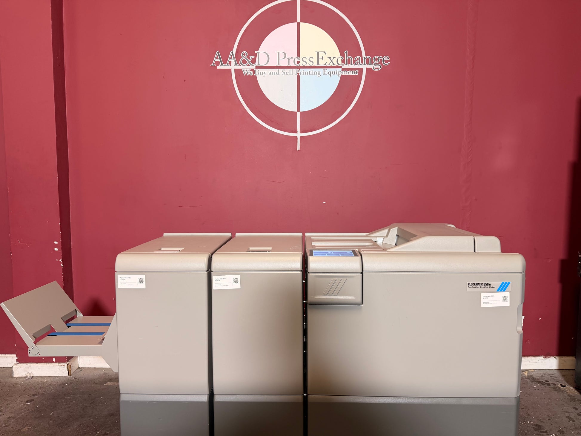 Used Plockmatic 350e booklet maker full machine overview professional finisher