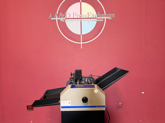 Used Graphic Whizard GW6000 automatic numbering and finishing machine front view – AA&D PressExchange