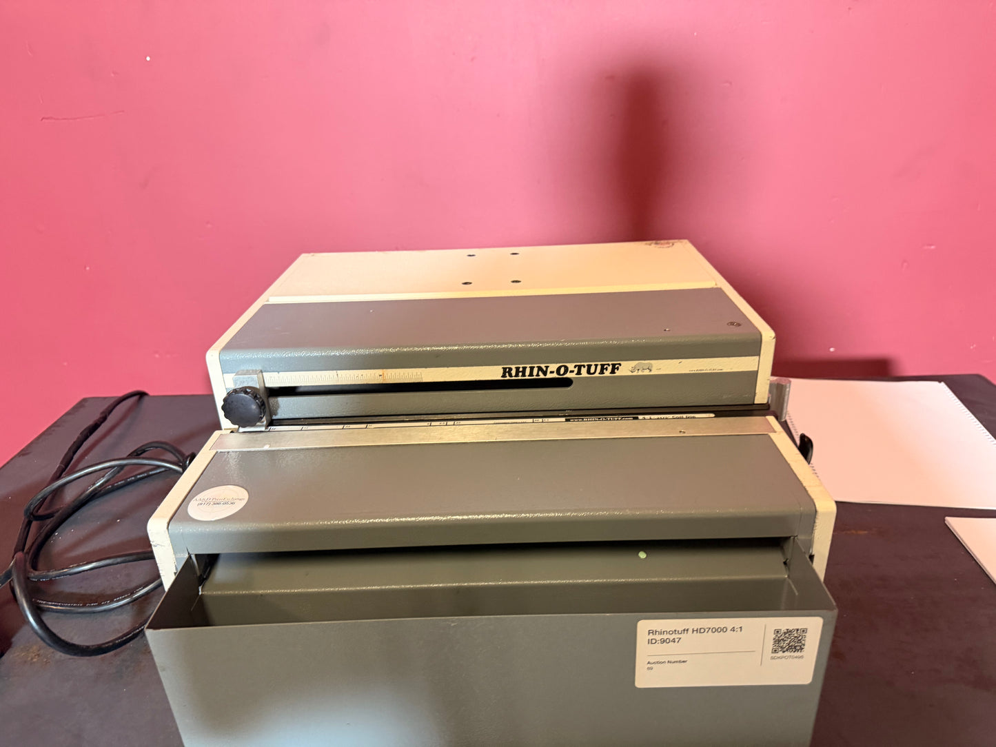 RHIN-O-TUFF HD7000 Paper Punch Machine w/ 4:1