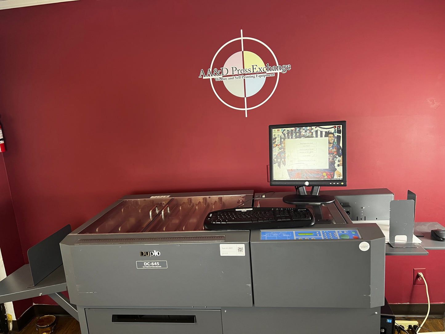 Used Duplo DC-645 finishing machine with paper output tray – AA&D PressExchange