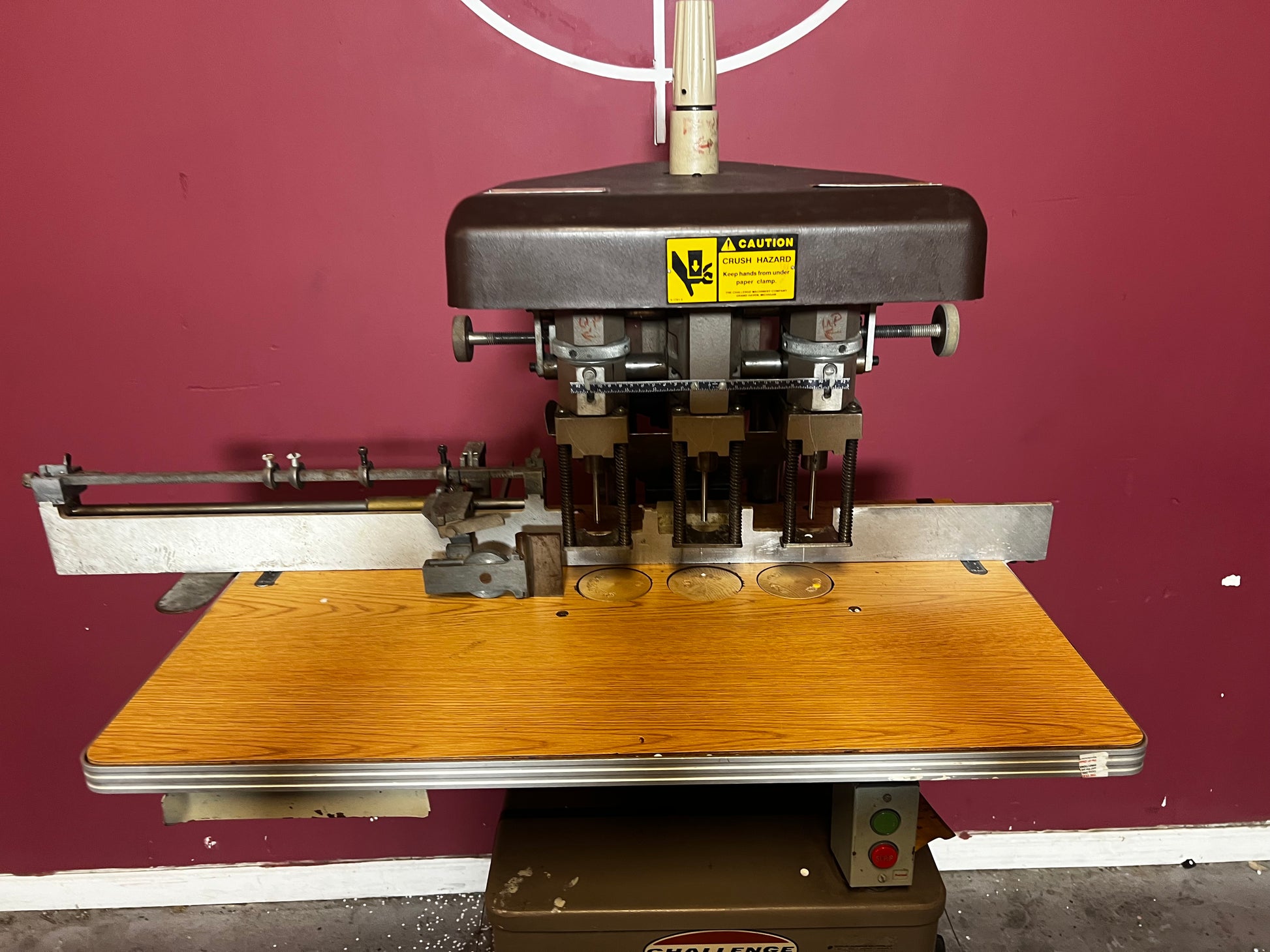  Used Challenge EH-3A Paper Drill from AA&D PressExchange, durable three-head hole punching system.