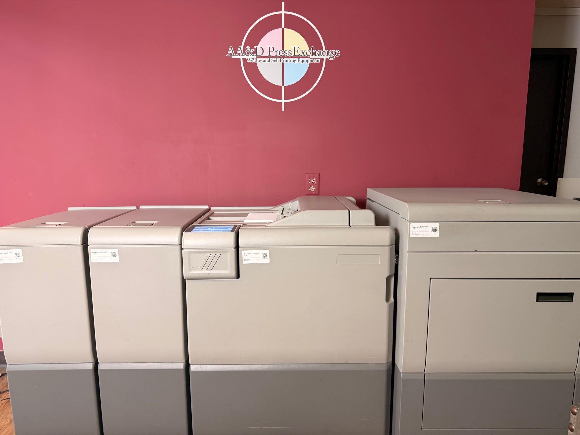 Used Plockmatic 350 Booklet Maker 177k meter with face trimmer module for clean edges – AA&D PressExchange