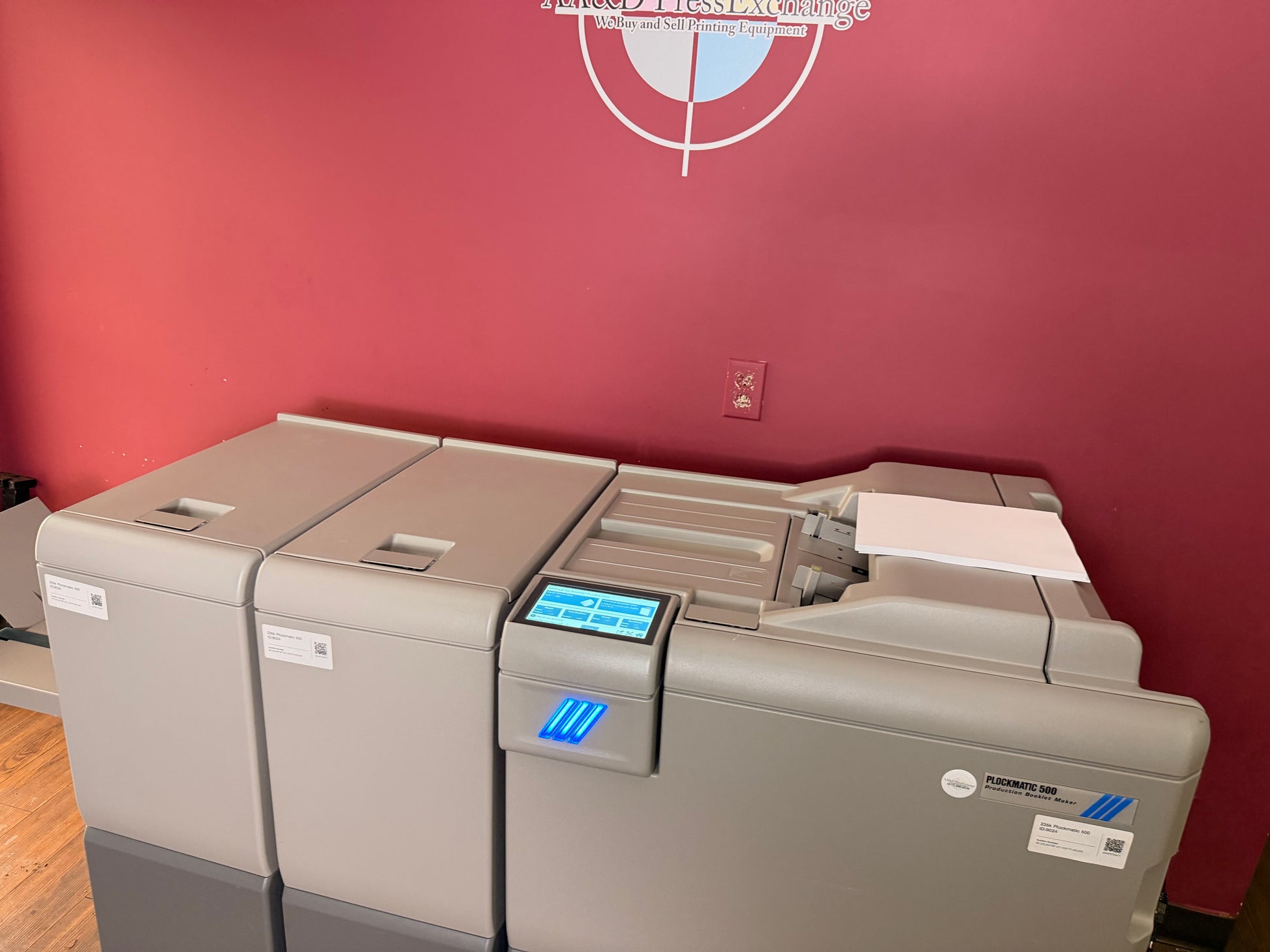 Used Plockmatic 500 Production Booklet Maker video preview and machine overview