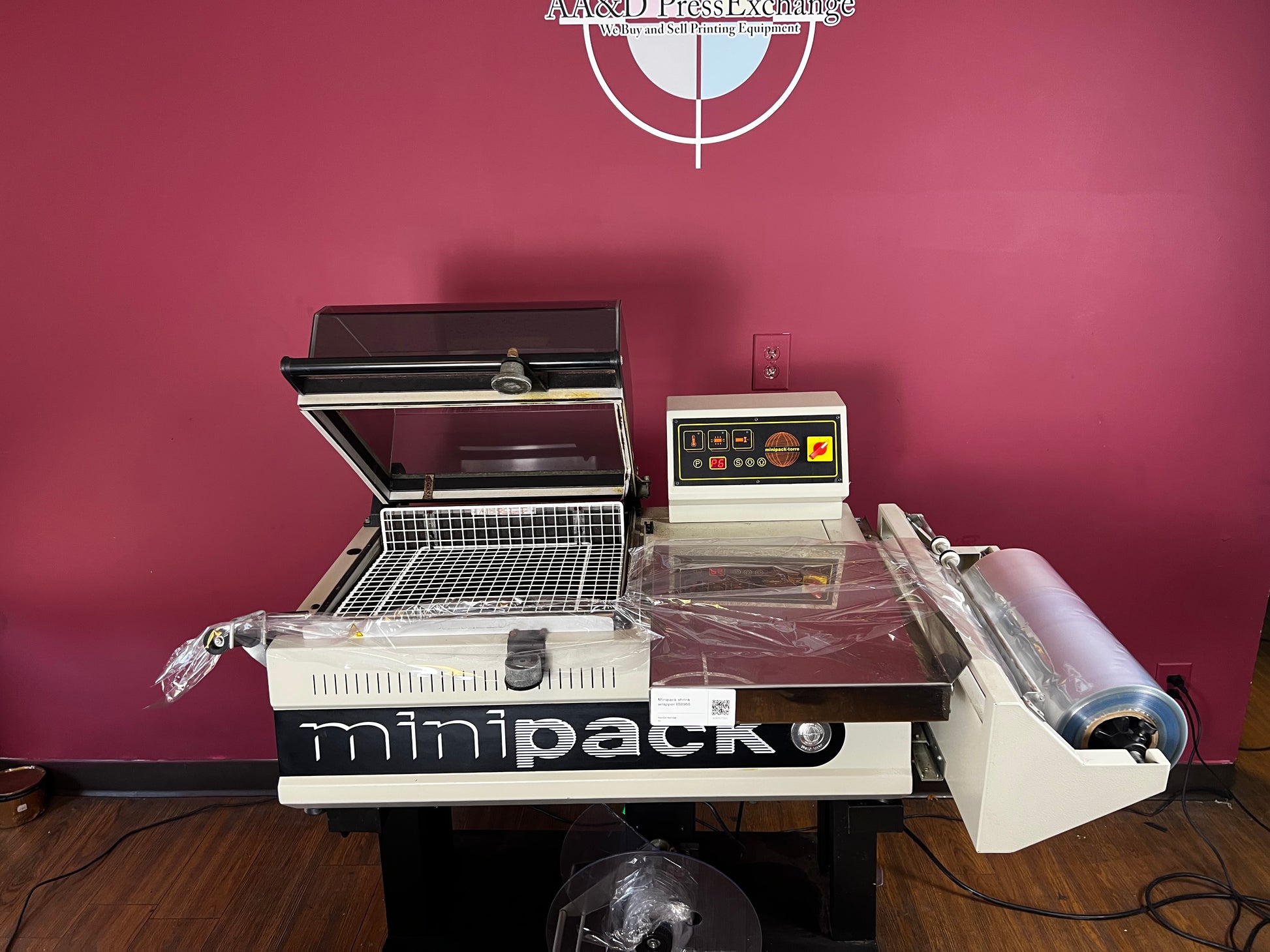 Used Minipack FM-75 Digit compact semi-automatic shrink wrapper | AA&D PressExchange