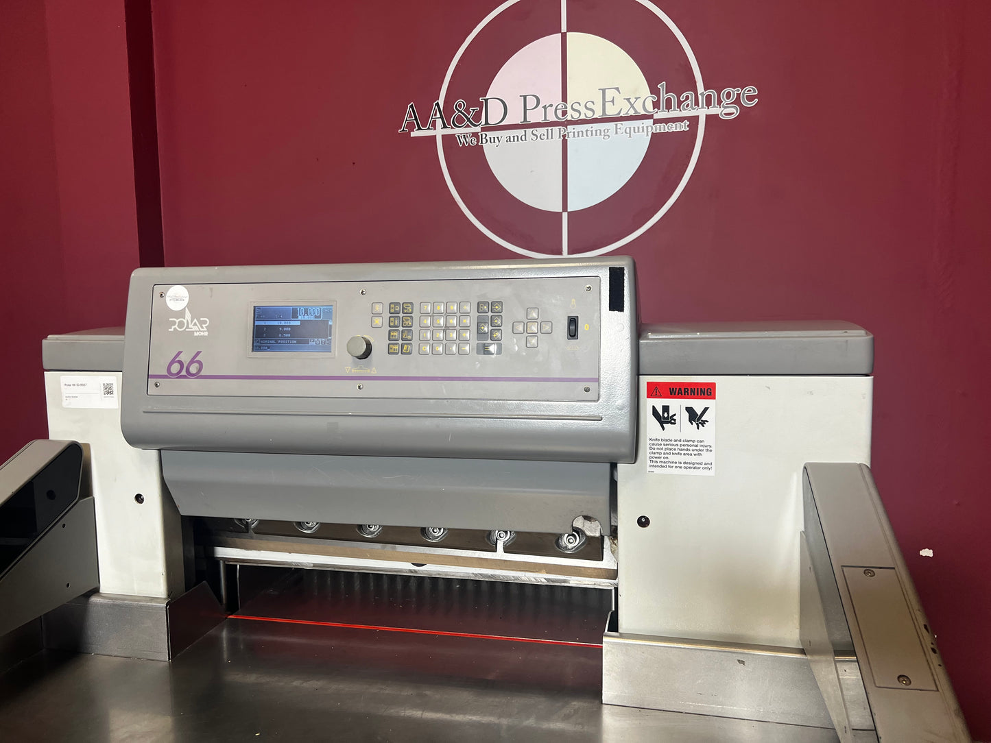 Used Polar 66 programmable cutting machine clamp system – AA&D PressExchange