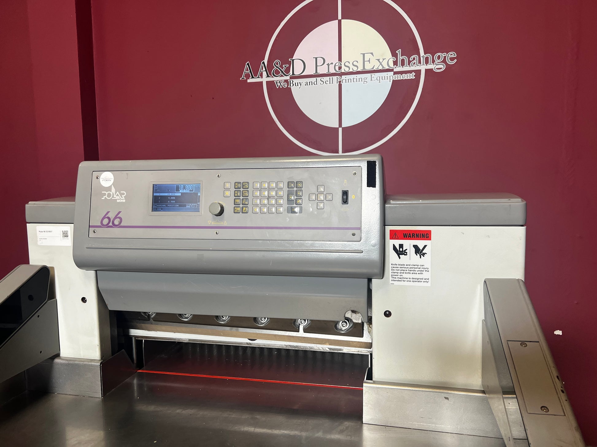 Used Polar 66 programmable cutting machine clamp system – AA&D PressExchange