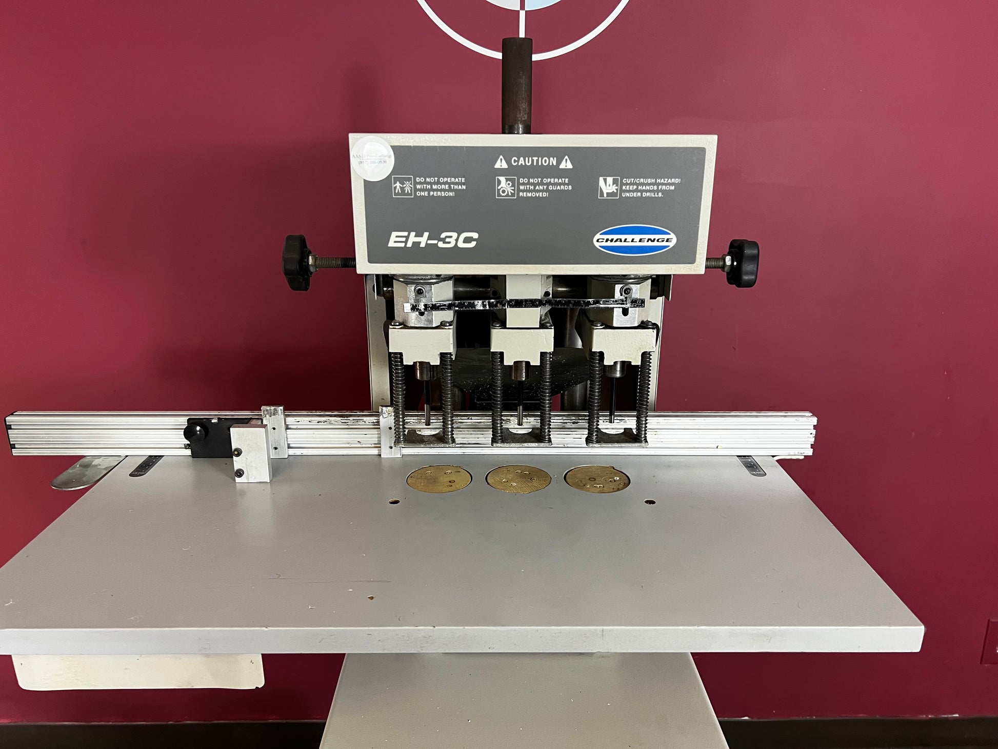 Used Challenge EH-3C Hydraulic Paper Drill Side View – AA&D PressExchange