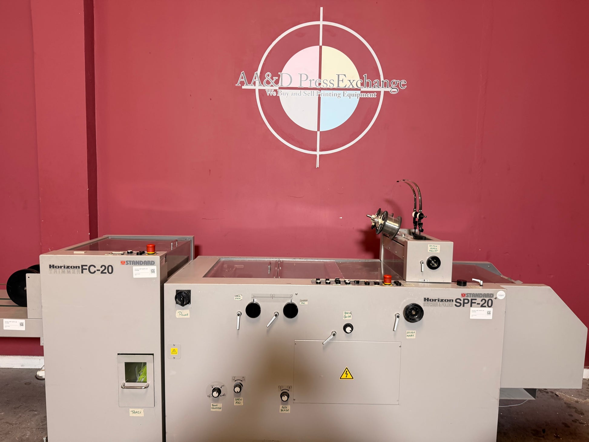 Used Horizon SPF-20 FC-20 booklet finisher commercial print shop machine