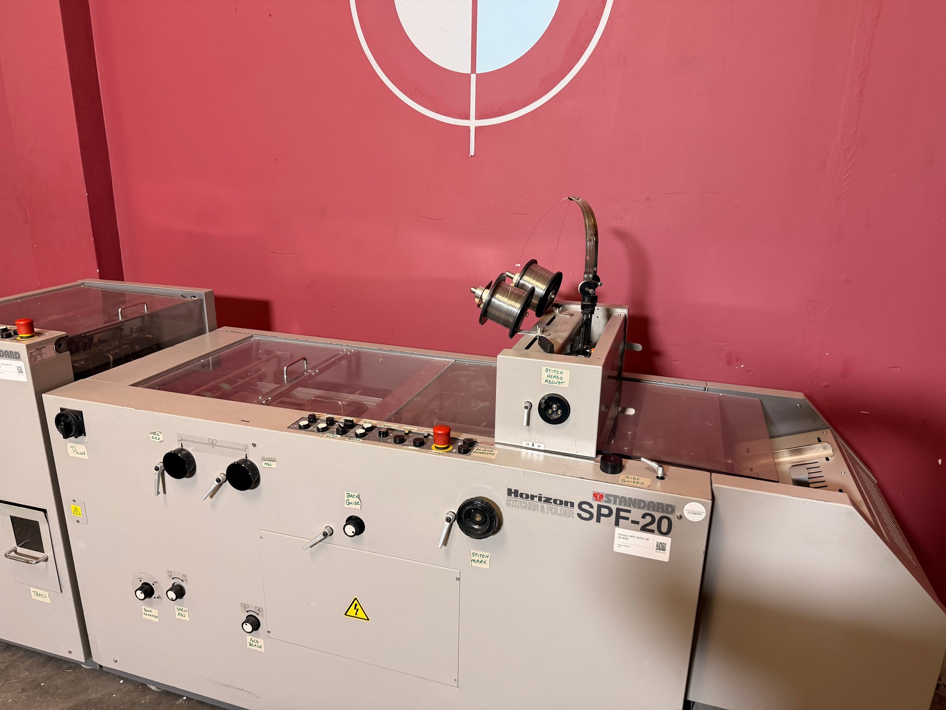 Used Horizon SPF-20 FC-20 heavy duty booklet stitcher folder overview