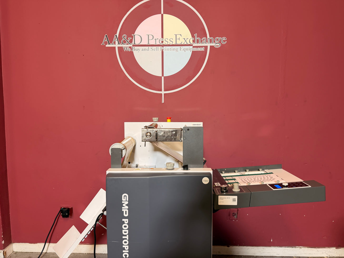 Used GMP PODTOPIC-380 RZ Laminator Foiler motor and heating section – AA&D PressExchange