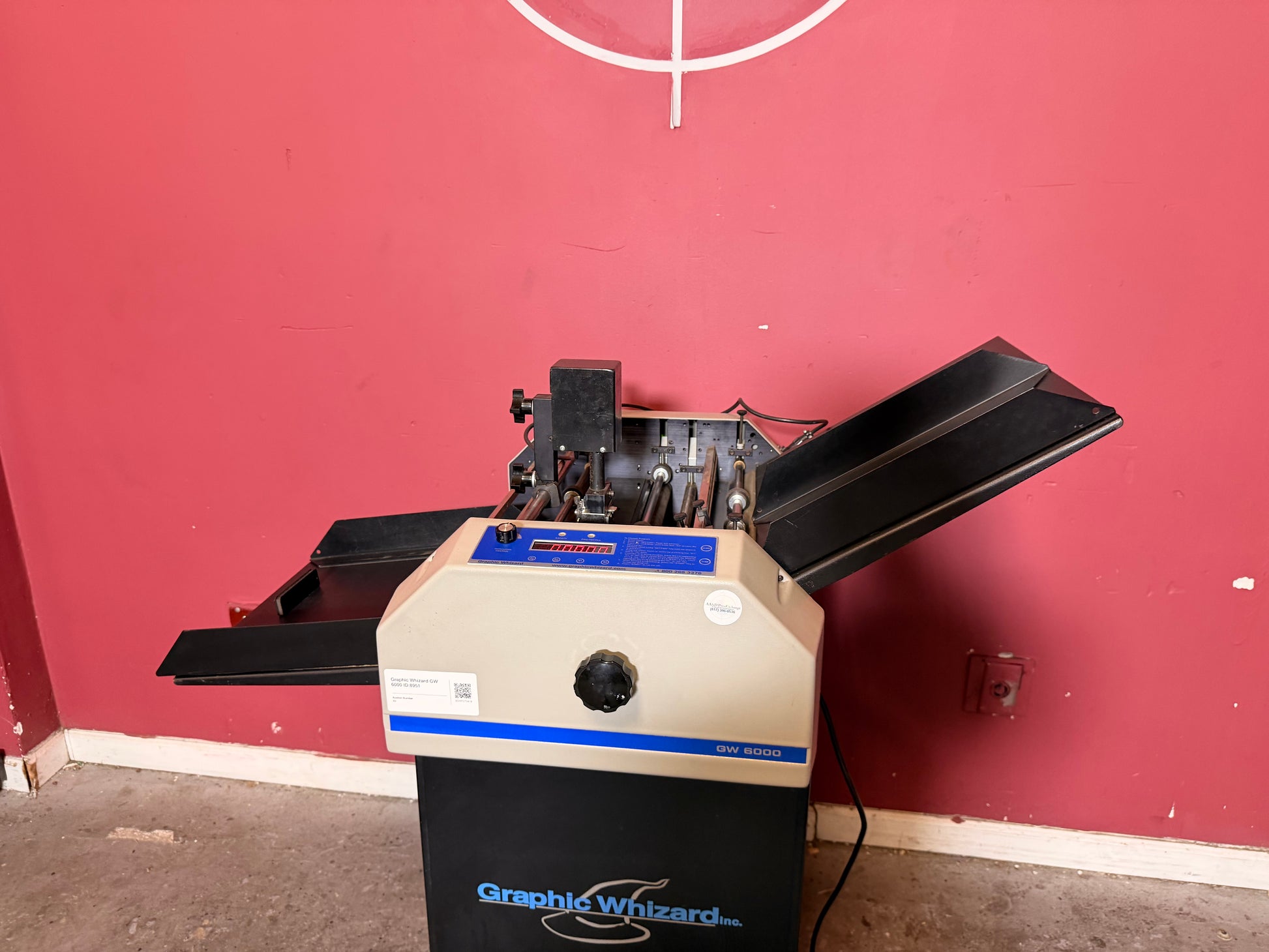 Used Graphic Whizard GW6000 professional numbering machine rear side components – AA&D PressExchange