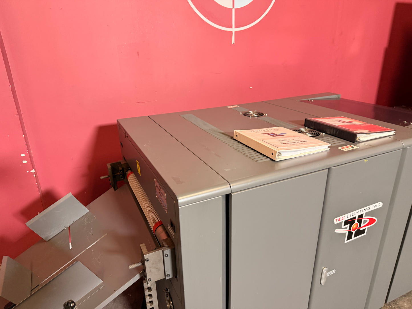 Used Tec Lighting Truv-21D UV Coater 3 roll application system for smooth coating