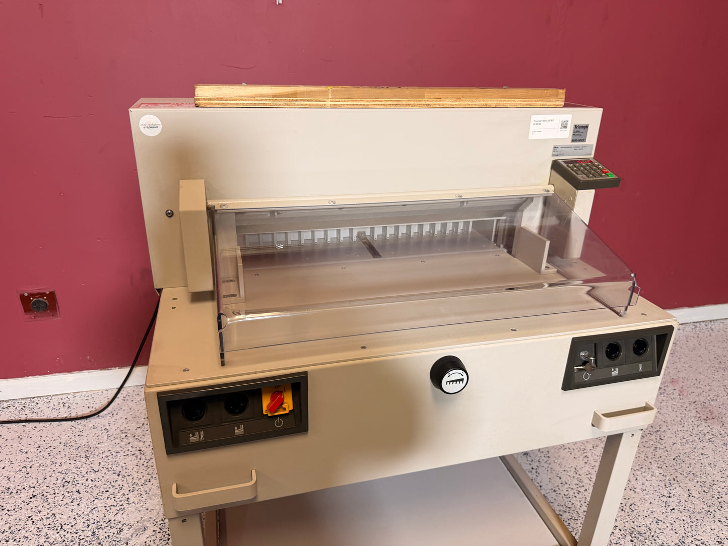Used Triumph Ideal 6550-95 EP paper cutter for commercial print shops