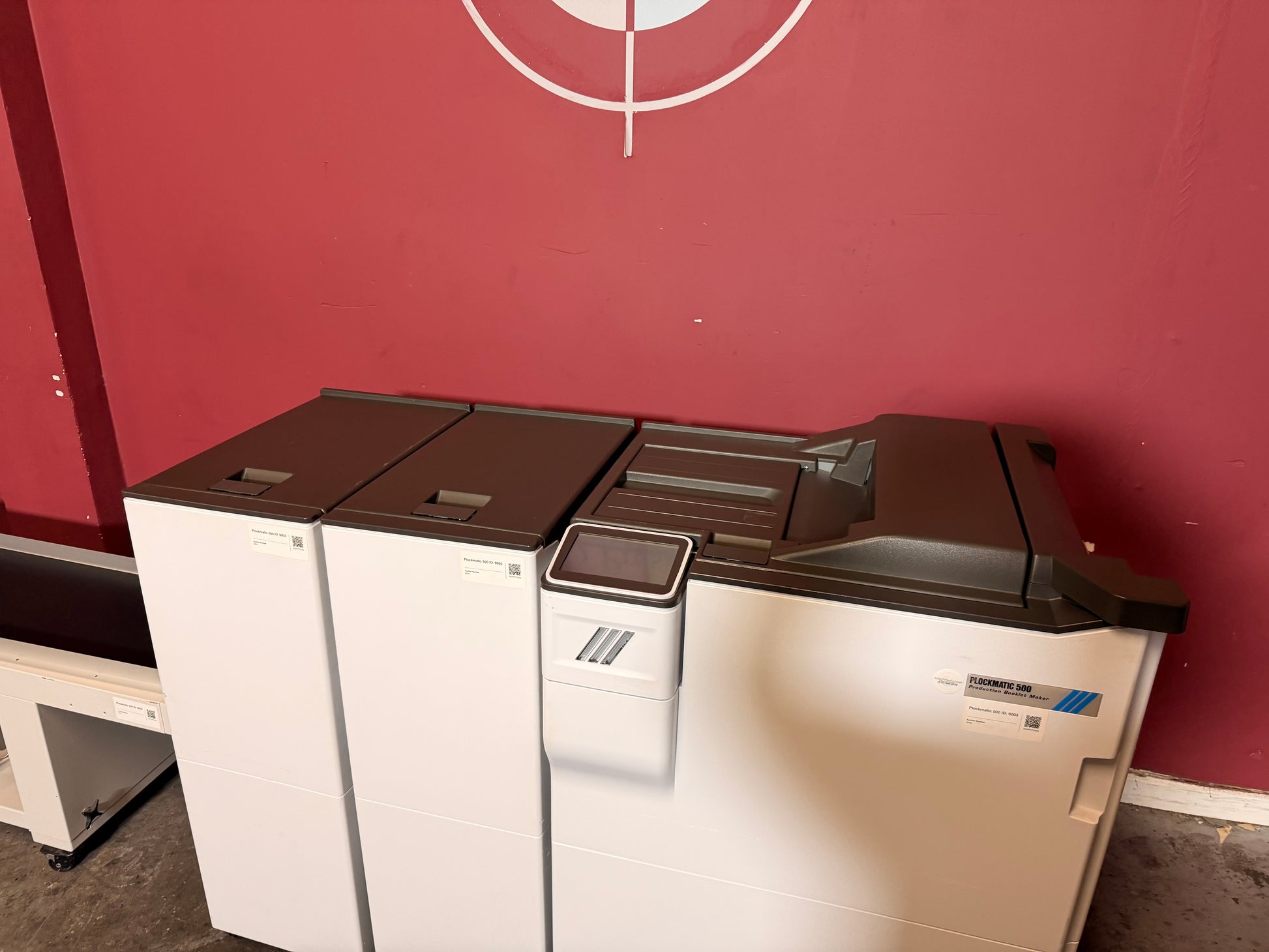 Plockmatic PBM500 Booklet Maker for sale with automatic folding and stapling features