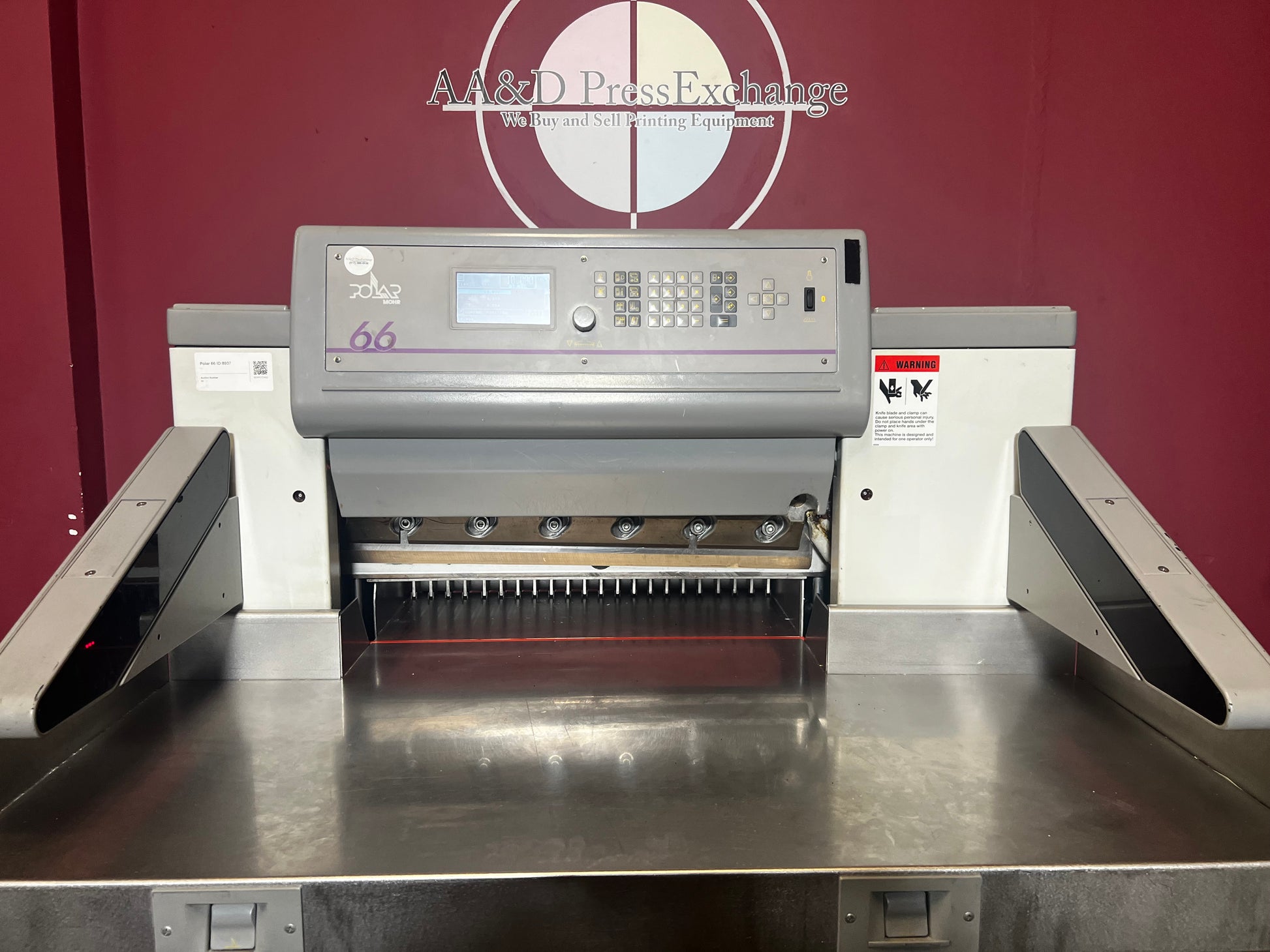 Used Polar 66 programmable paper cutter foot pedal view – AA&D PressExchange