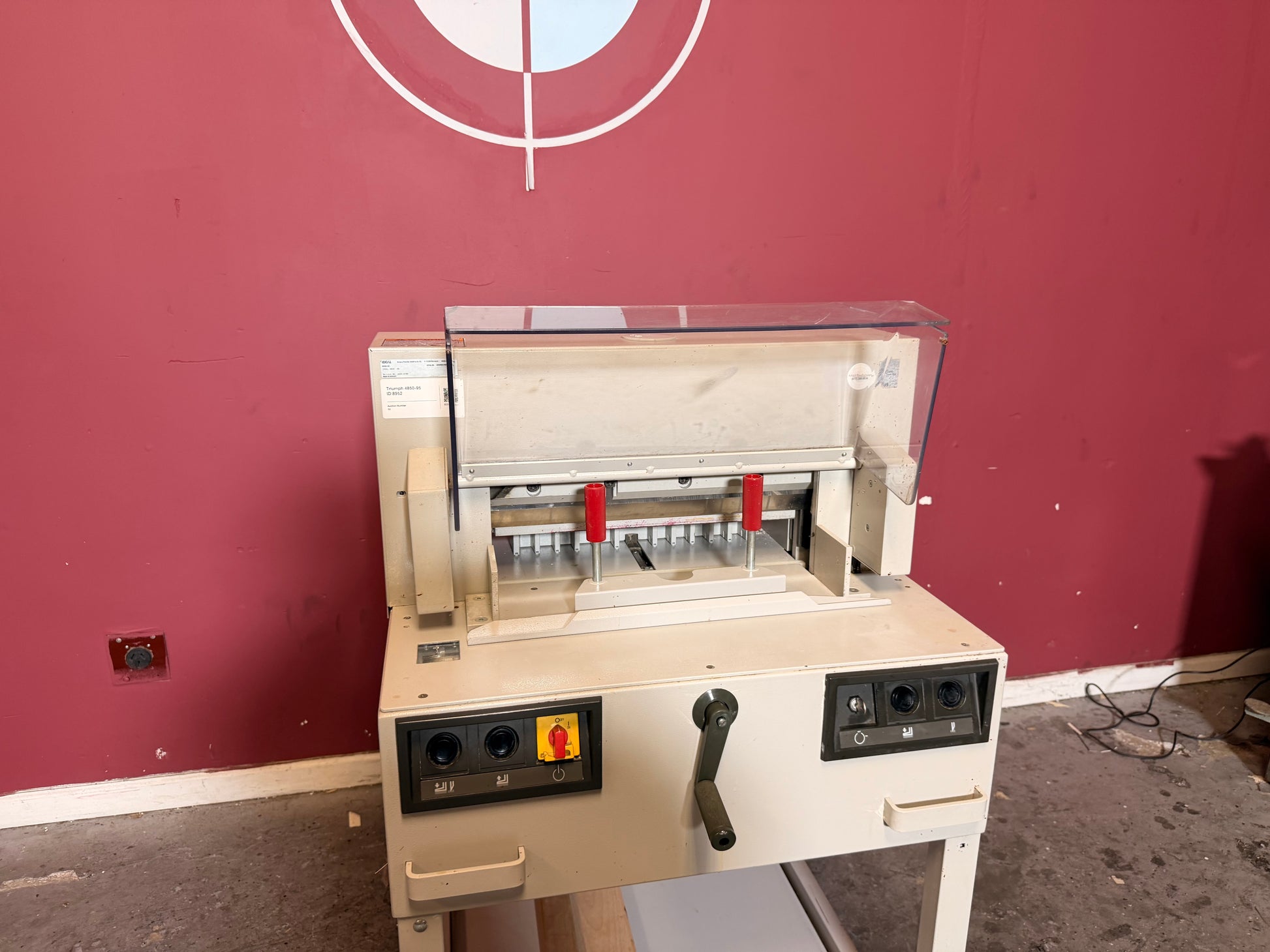Used Triumph 4850-95 programmable paper cutter side angle – AA&D PressExchange