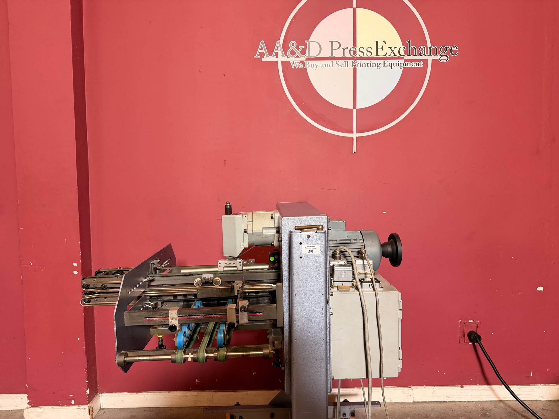 Used Heidelberg Stahlfolder VFZ 52.2 knife folding unit front view mobile four directional folder