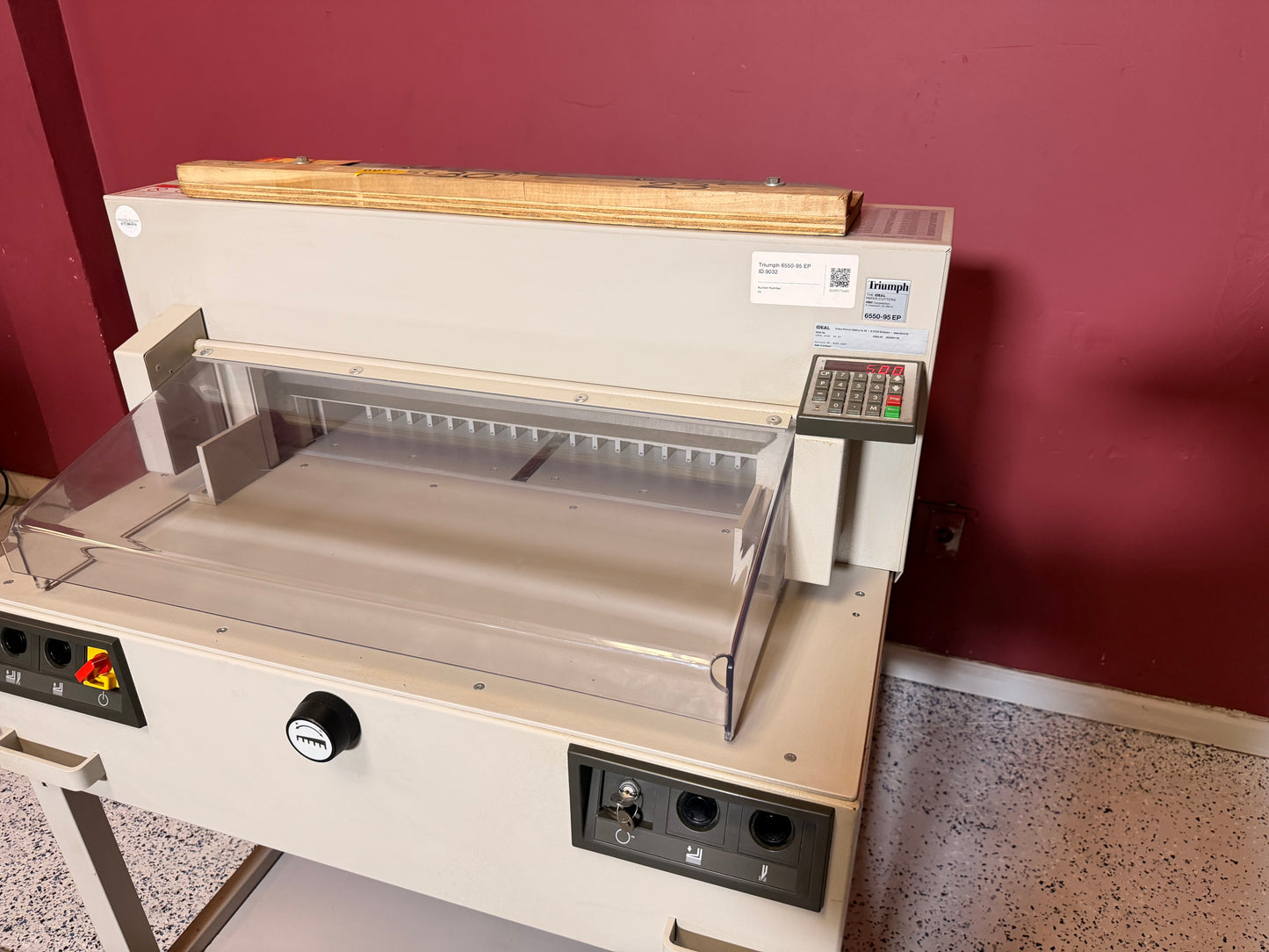 Used Triumph 6550-95 paper cutter for high-volume printing and bindery work