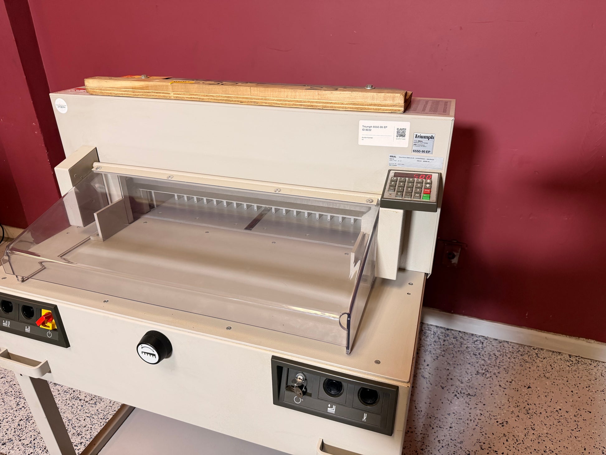 Used Triumph 6550-95 paper cutter for high-volume printing and bindery work