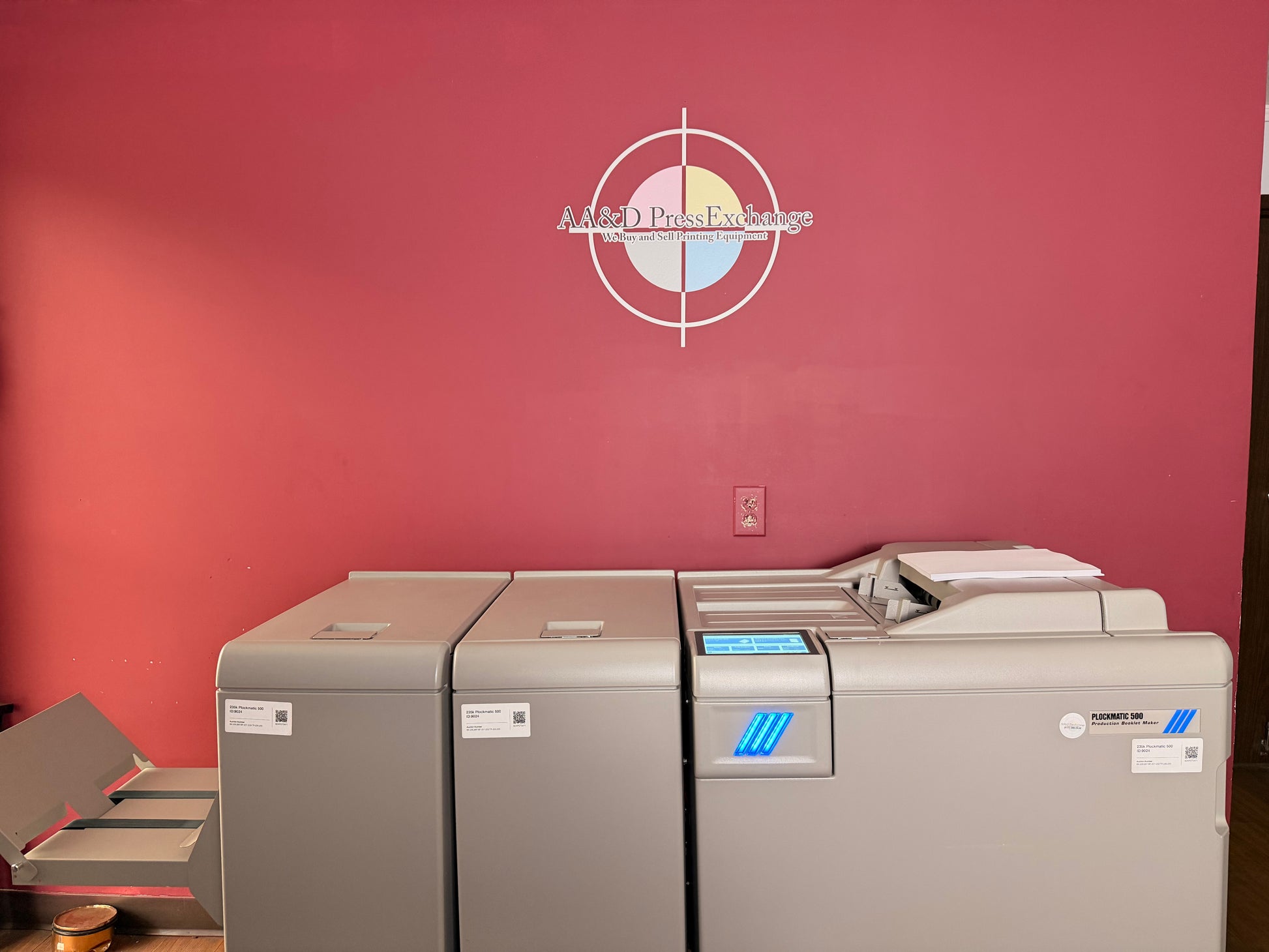 Used Plockmatic PBM500 booklet maker for professional booklet finishing