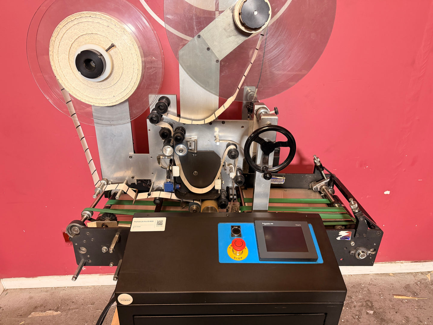 Used Profold LX-PRO tabbing machine full system overview mailing solution