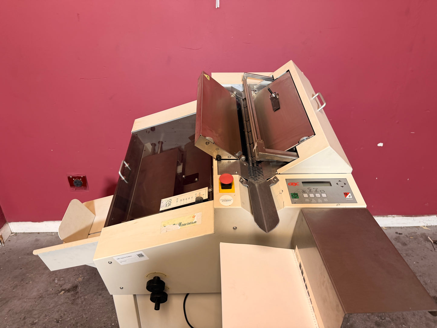 Used GBC DigiCoil Crimper unit close-up showing binding mechanism – AA&D PressExchange